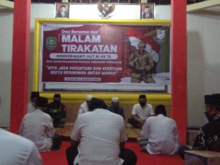 DOA BERSAMA DAN MALAM TIRAKATAN MEMPERINGATI HUT RI KE - 75